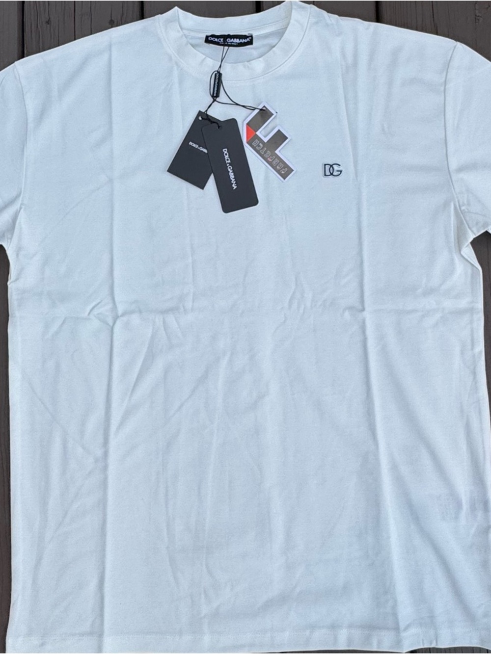 Dolce & Gabbana White Short-Sleeve Tee with Small DG Chest Logo